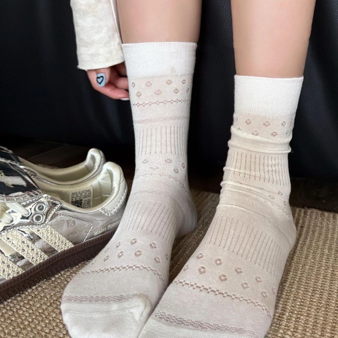 Breathable Mesh Crew Socks for Women | Lightweight Summer Socks