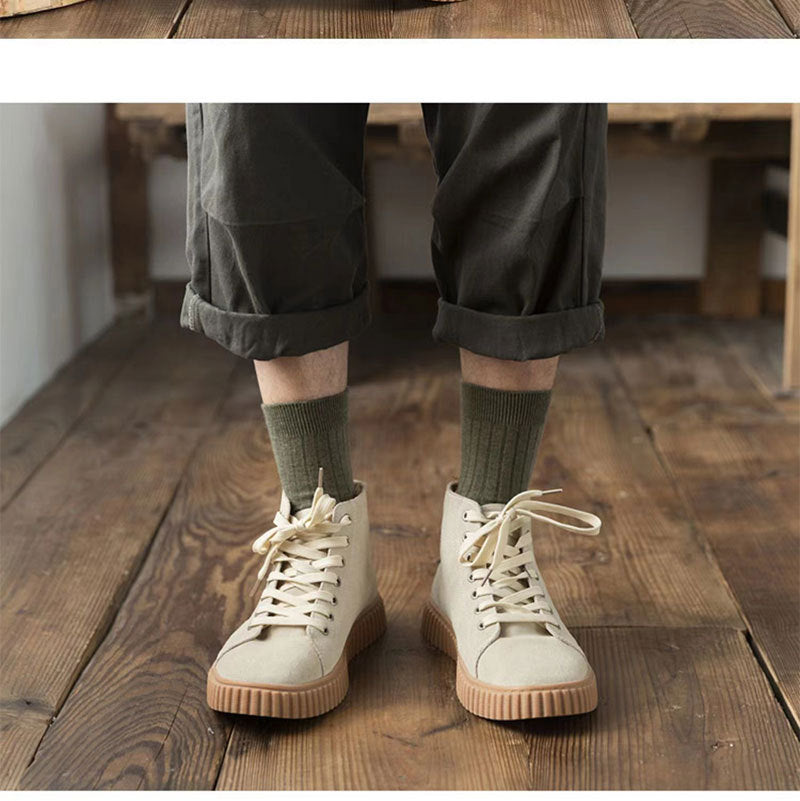 Combed Cotton Crew Socks for Men | Breathable Moisture-Wicking