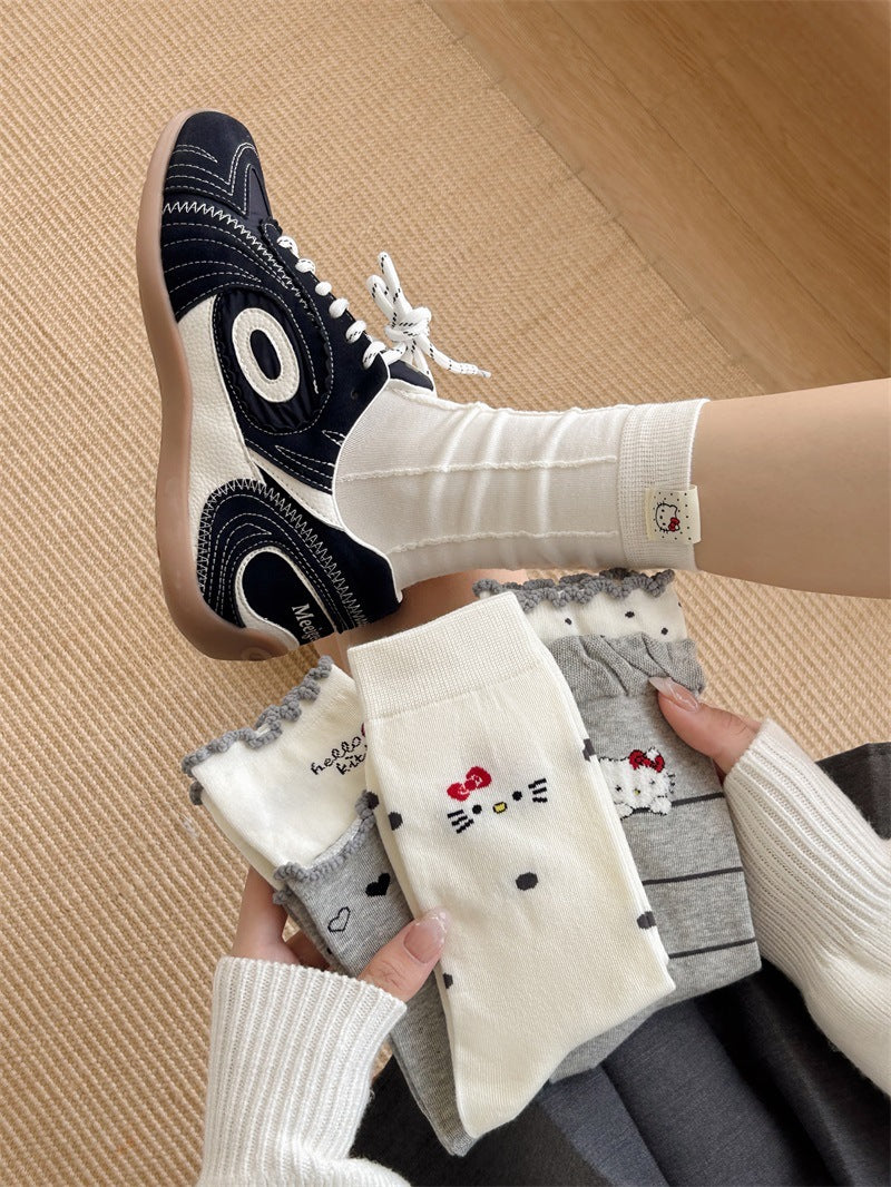 Women's Cotton Hello Kitty Novelty Crew Socks | Seamless