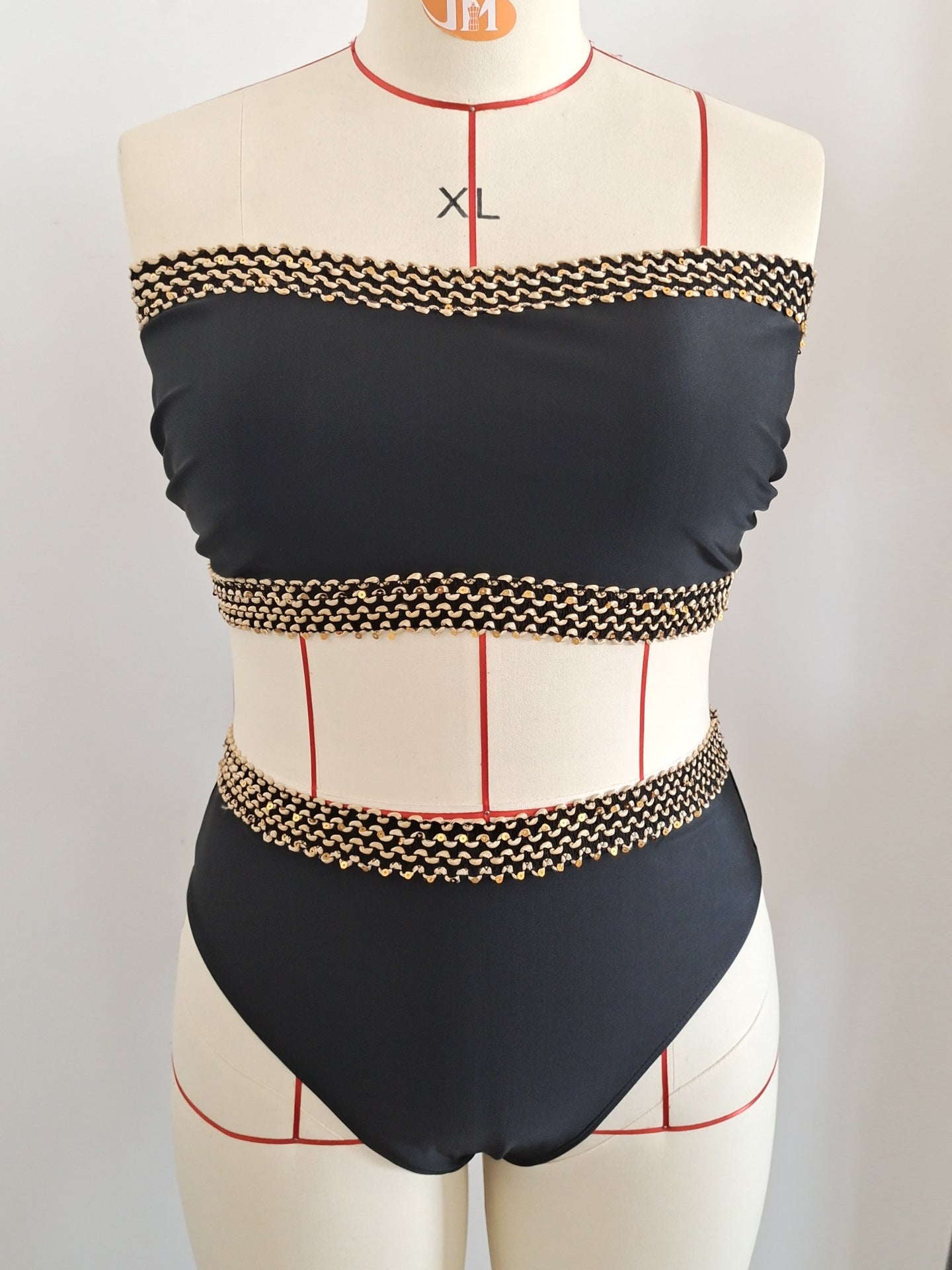 Plus Size Bandeau High-Waist Two-Piece Bikini | Women's Swimwear