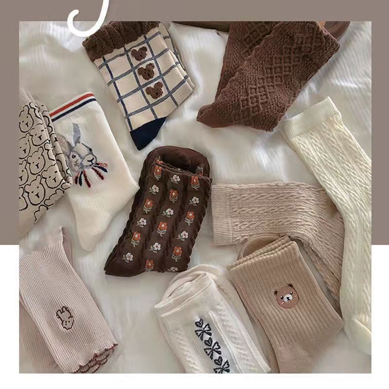 Cute Patterned Crew Socks for Women | Cozy Casual Cotton Socks