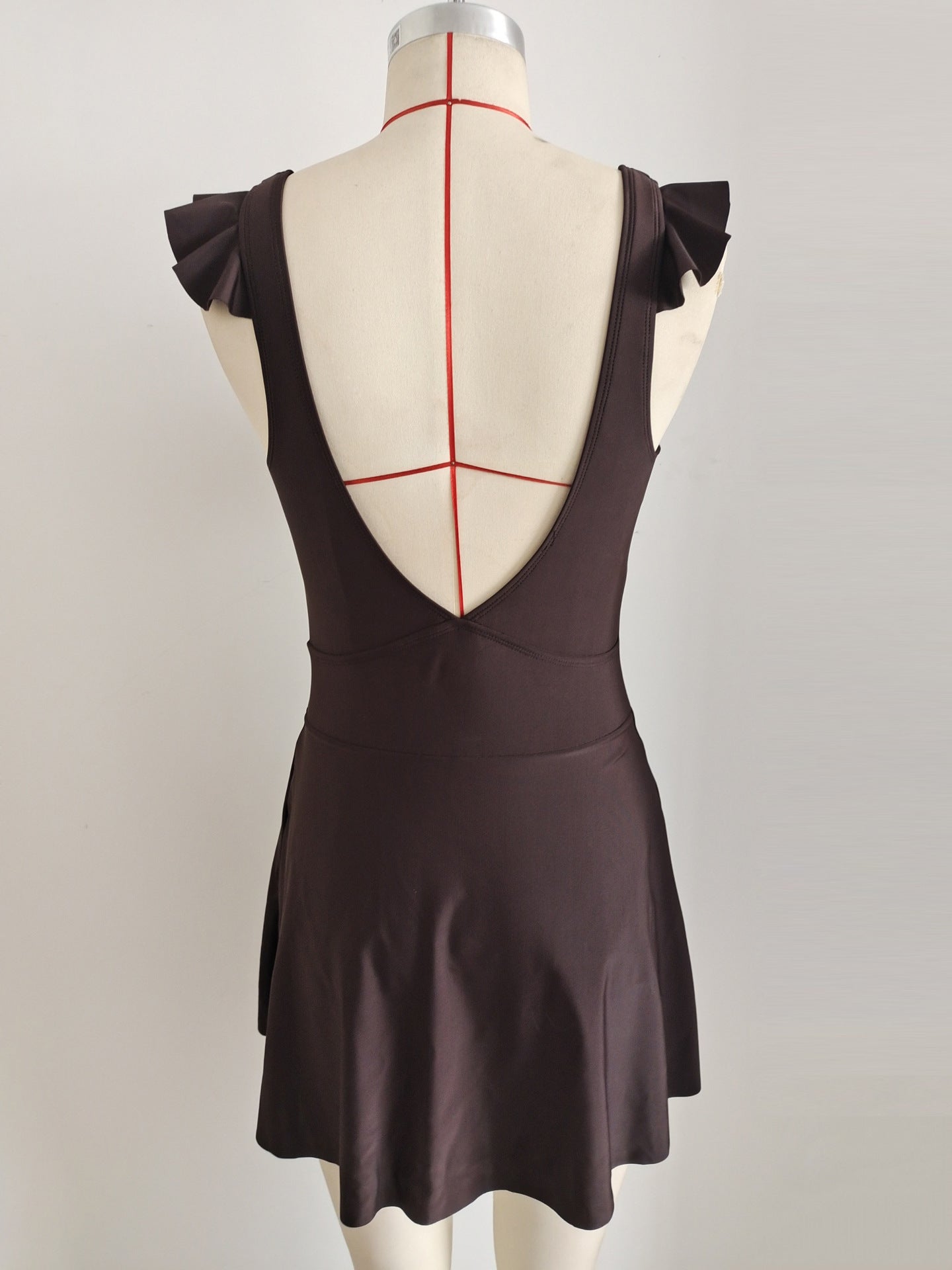 Ruffled Cutout Skirted One-Piece | Modest Women's Swimwear