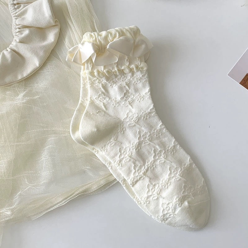 Ruffled Lace Crew Socks for Women | Sweet Lolita JK Fashion Socks