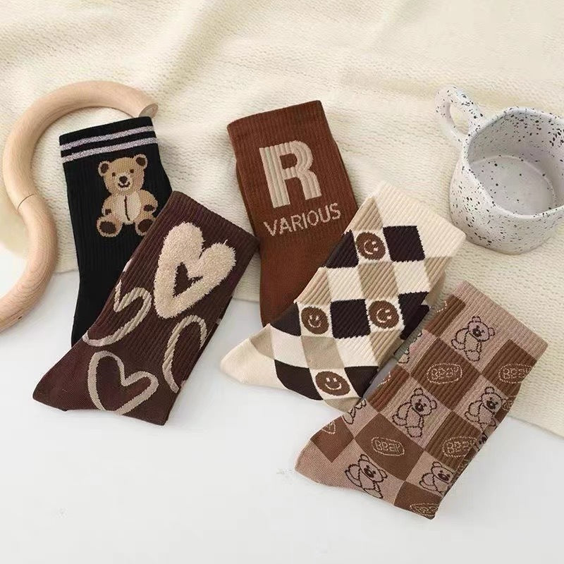Cozy Patterned Crew Socks for Women | Warm Winter Socks