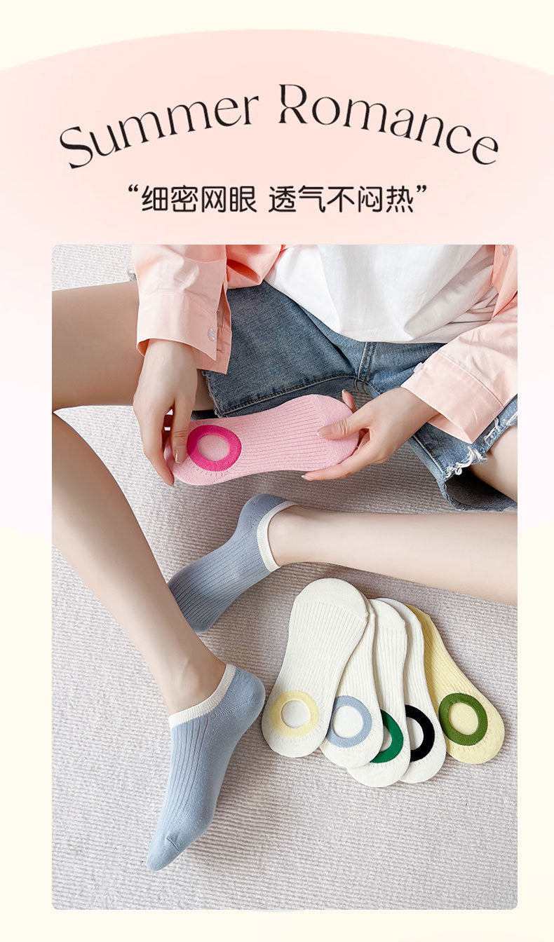 Cotton Non-Slip No-Show Socks for Women | Summer Invisible Socks