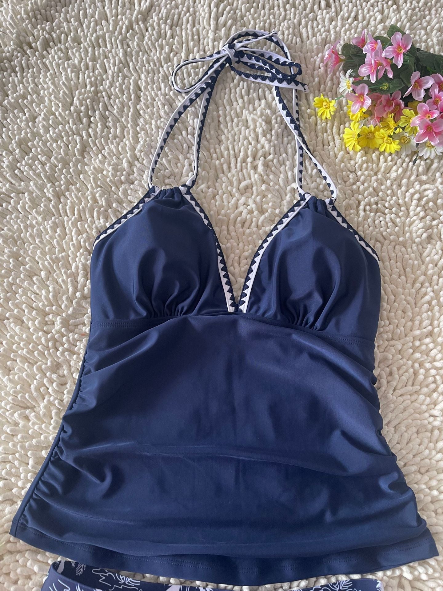 Halter V-Neck One-Piece Bikini | Sexy Women's Beach Swimwear