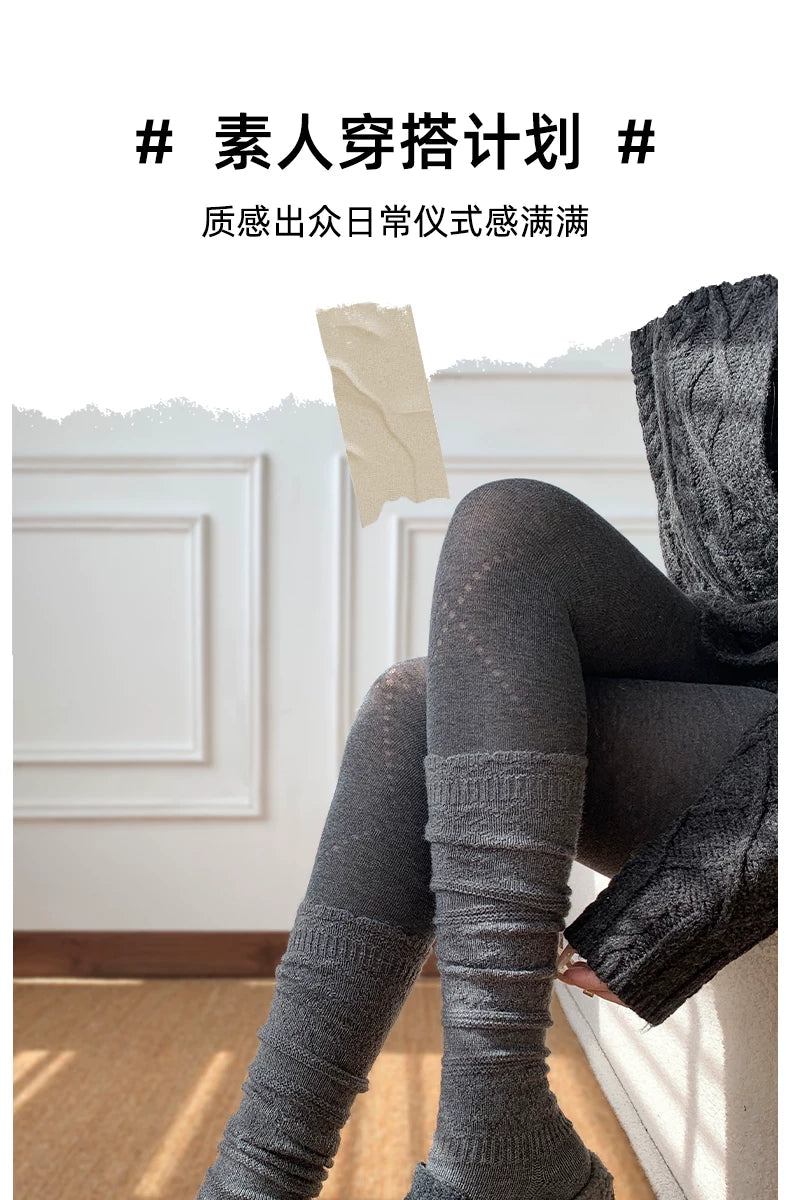 Cozy Cotton Calf Socks for Women | Warm Winter Knit Socks