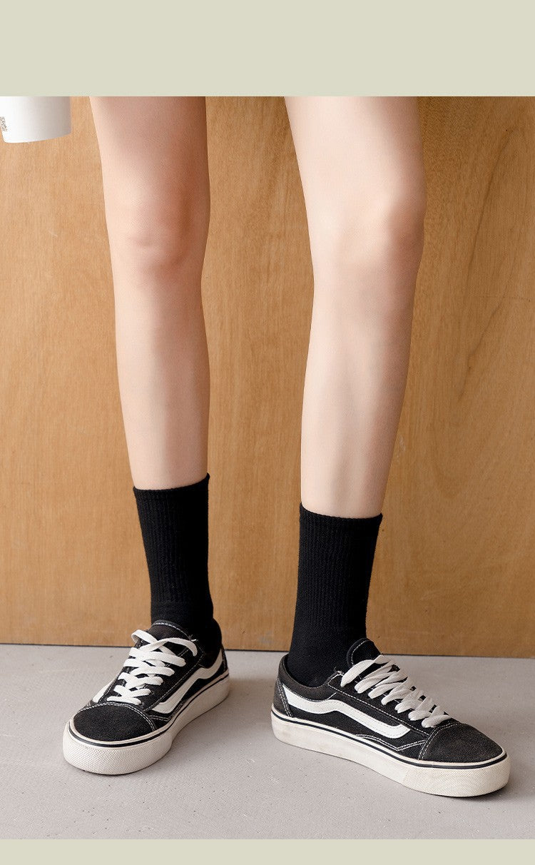Non-Slip Solid Cotton Athletic Socks | Unisex Everyday Socks