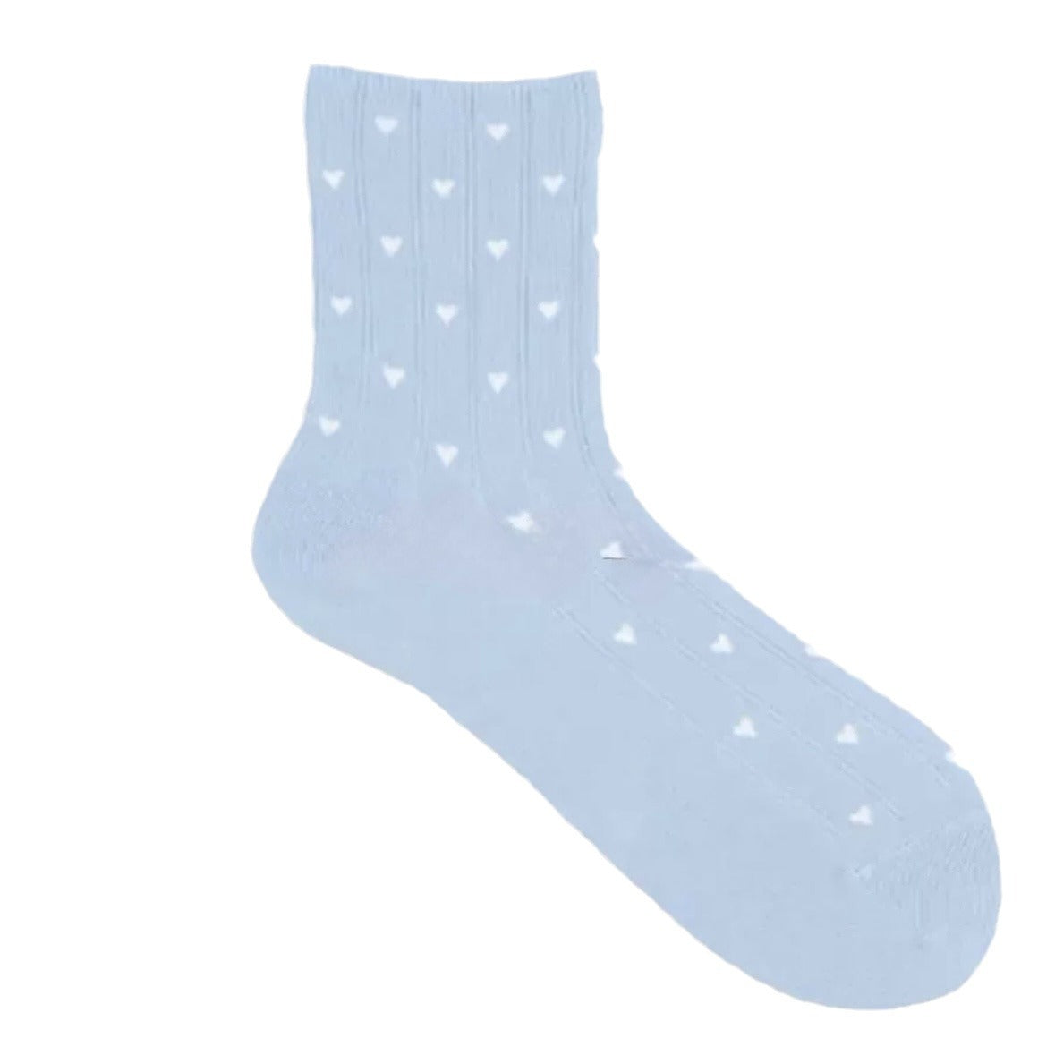 Cute Heart Print Ankle Socks for Women | Soft Cotton Everyday Socks
