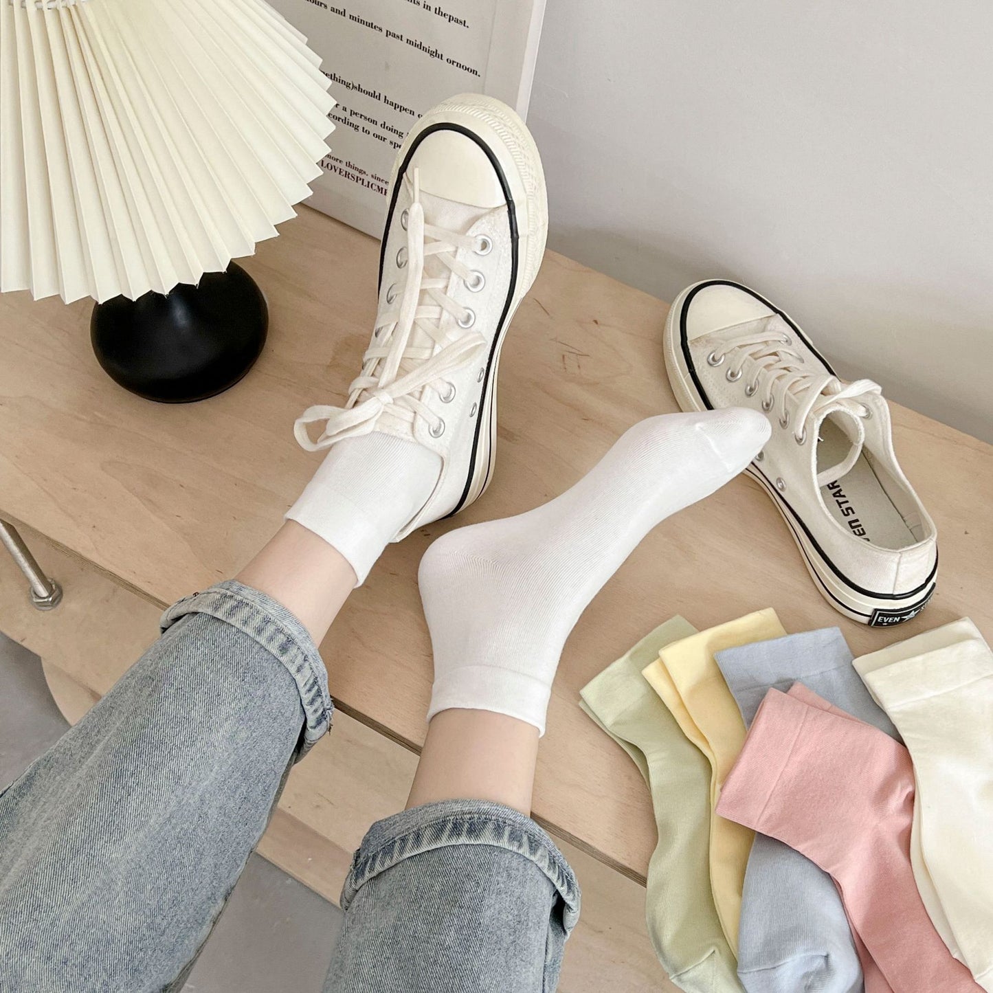 Loose Top Cotton Crew Socks | Maternity Postpartum Socks for Women