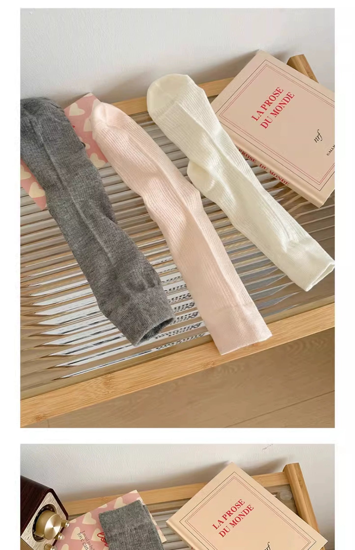 Breathable Balletcore Crew Socks | Slouch Mesh Summer Socks for Women