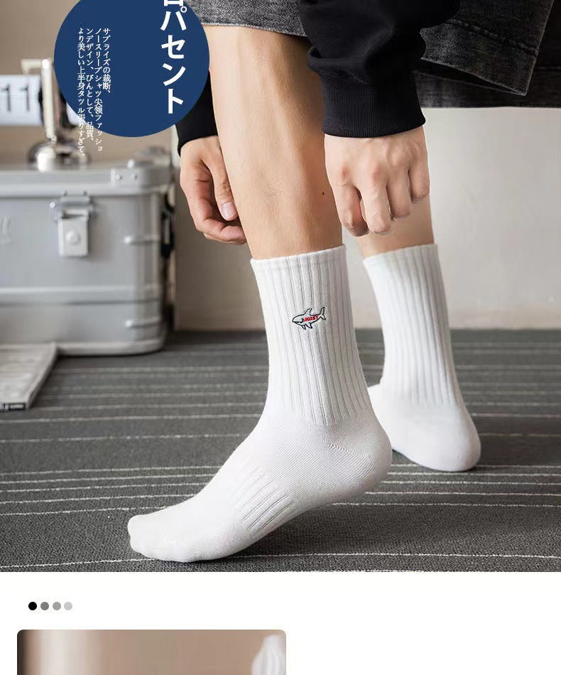 Trendy Cotton Crew Socks for Men | Casual Mid Calf Everyday Socks