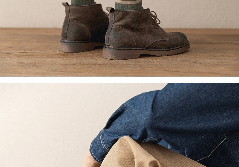 Men's Striped Cotton Crew Socks | Breathable All-Season Everyday