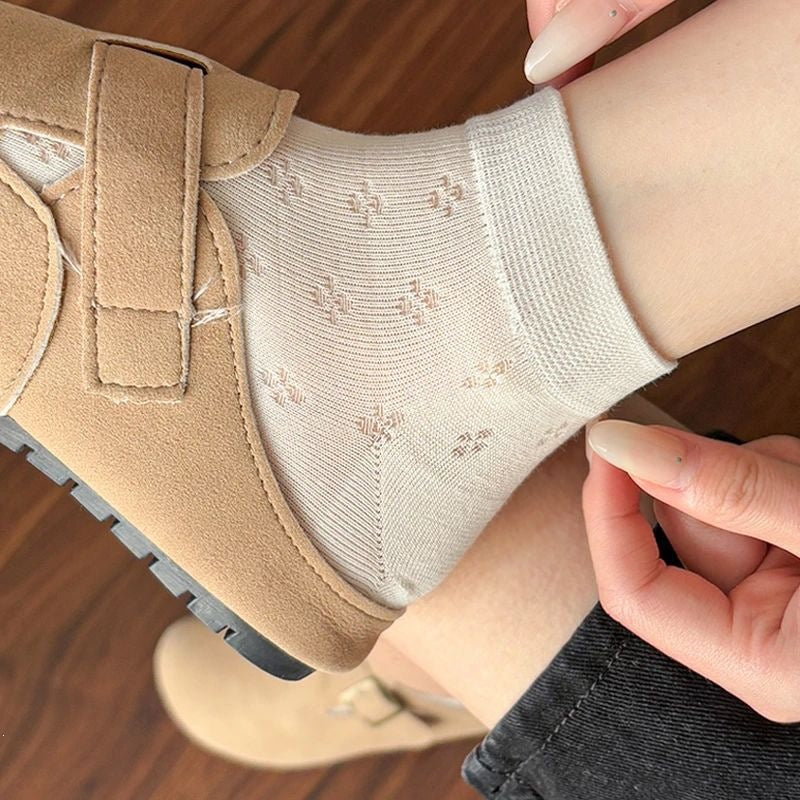 Breathable Mesh Ankle Socks for Women | Summer Balletcore Low Cut