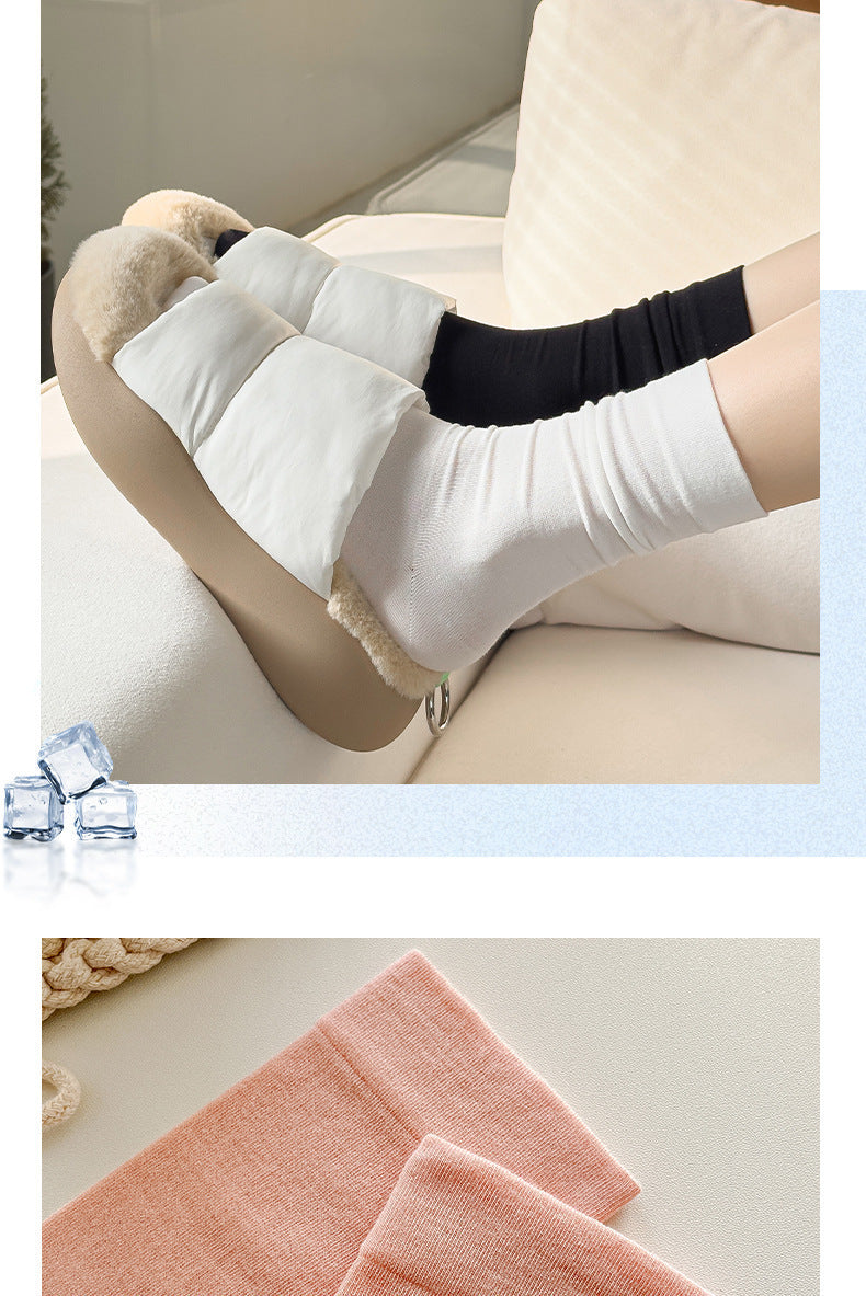 Mulberry Silk Slouch Crew Socks | Seamless Breathable Women's Socks