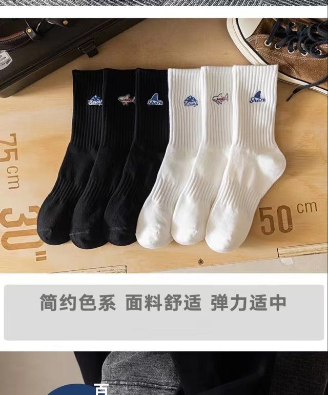 Trendy Cotton Crew Socks for Men | Casual Mid Calf Everyday Socks