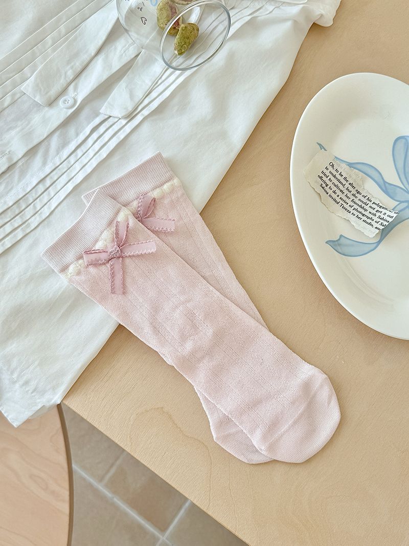 Seamless Cotton Crew Socks for Women | Fresh Pastel Slouch Socks