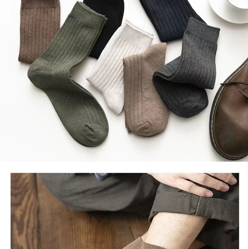 Combed Cotton Crew Socks for Men | Breathable Moisture-Wicking