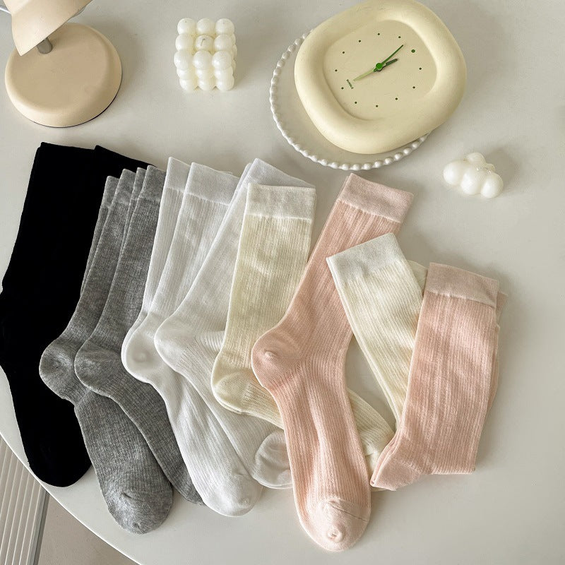 Ballet Slouch Crew Socks | Breathable Summer Mid-Calf for Women