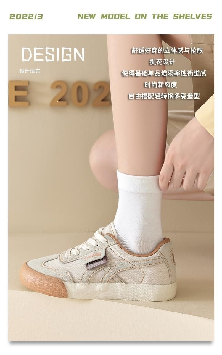 Solid Cotton Slouch Crew Socks for Women | Breathable Mid-Calf