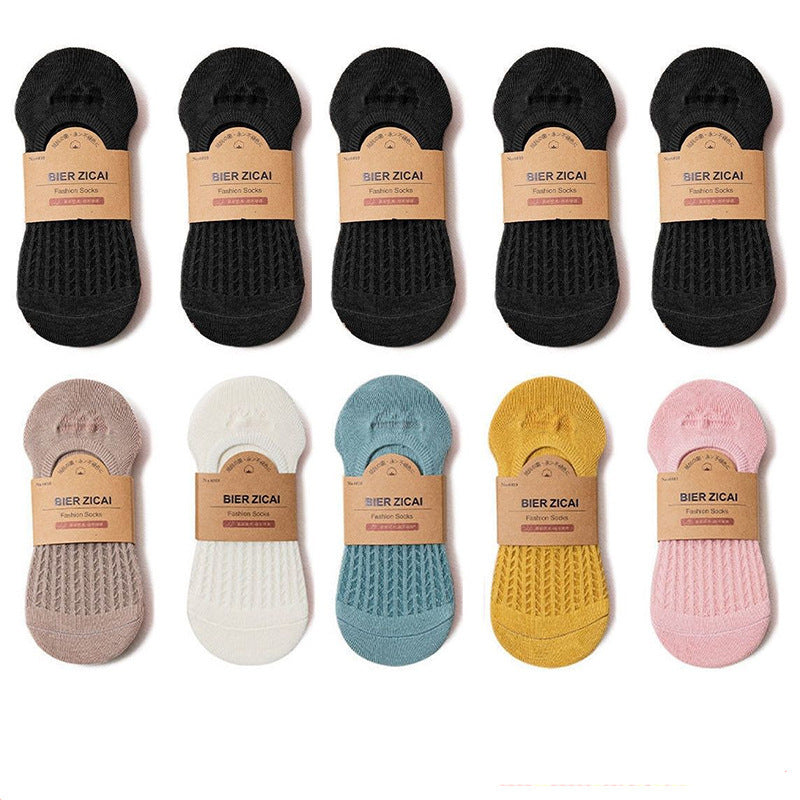 Non-Slip No Show Socks for Women | Breathable Invisible Summer Socks