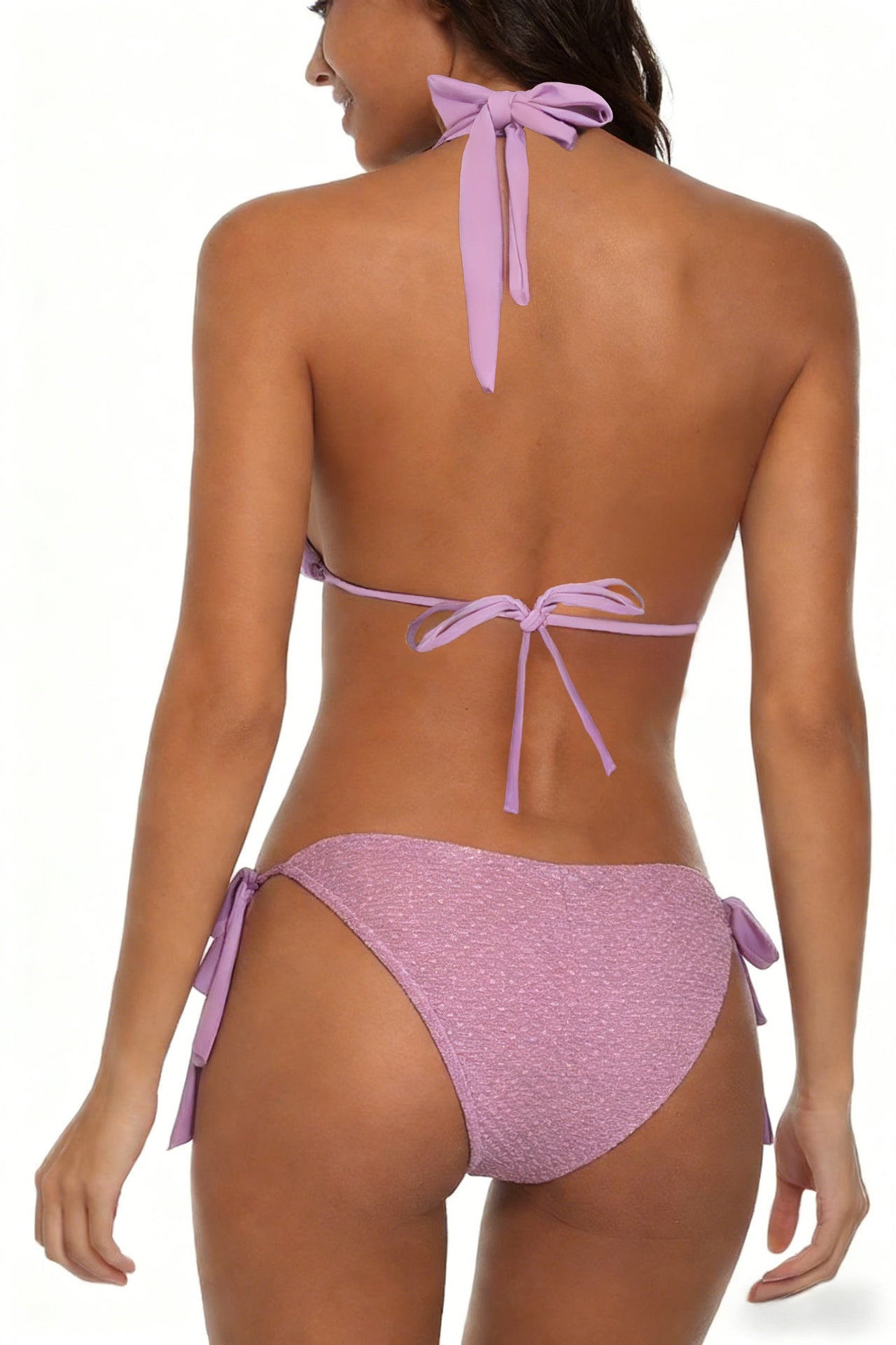 Starfish Detail Halter Tie-Side Bikini Set | Women's Beach Swimwear