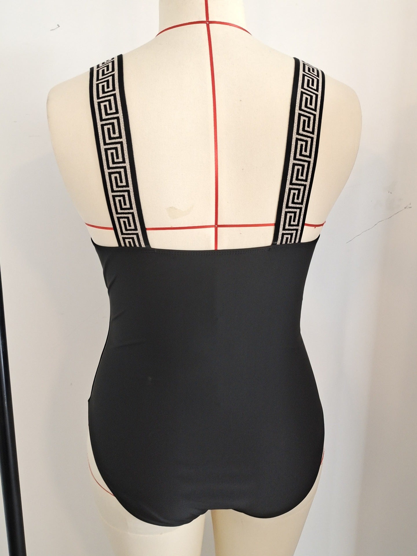Black Plus Size Trimmed One-Piece Swimsuit | Curvy Swimwear