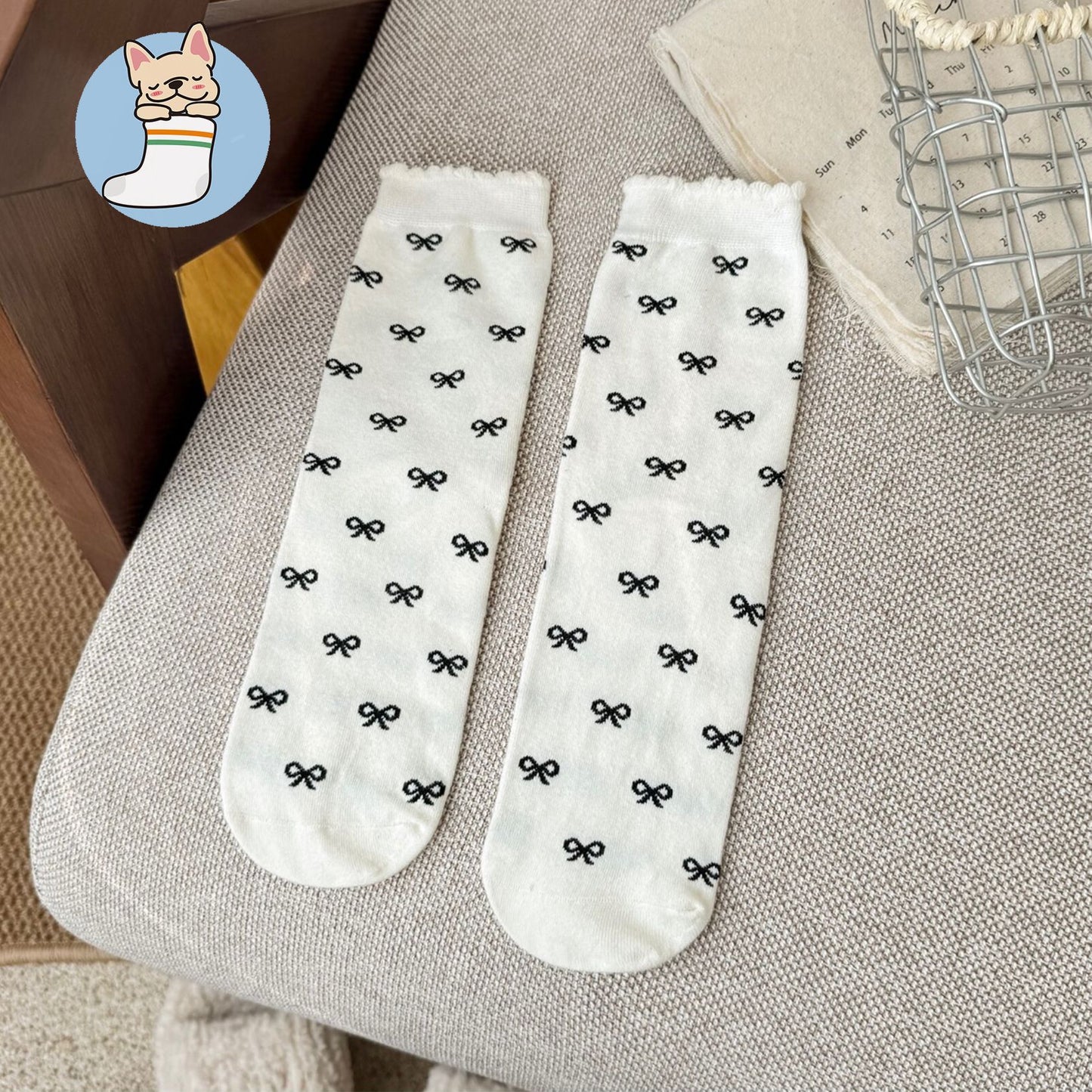 Cute Patterned Cotton Crew Socks for Women | Sweet Everyday Socks