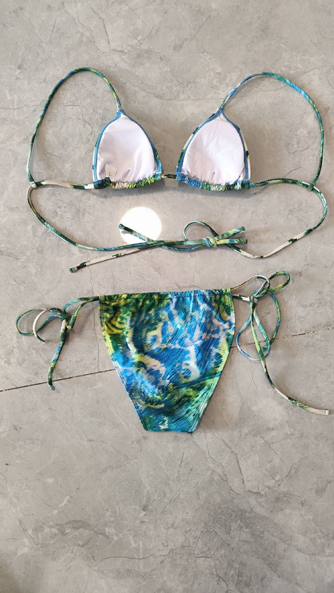 Tropical Printed Cross Wrap Tie Bikini Set | Sexy Women's Swimwear