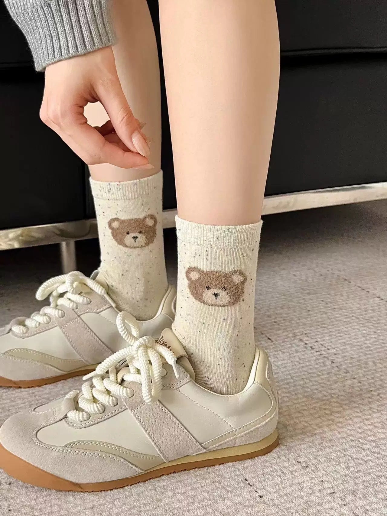 Cute Novelty Cotton Crew Socks for Women | Trendy Patterned Socks