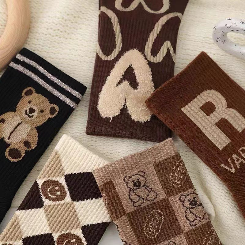 Cozy Patterned Crew Socks for Women | Warm Winter Socks