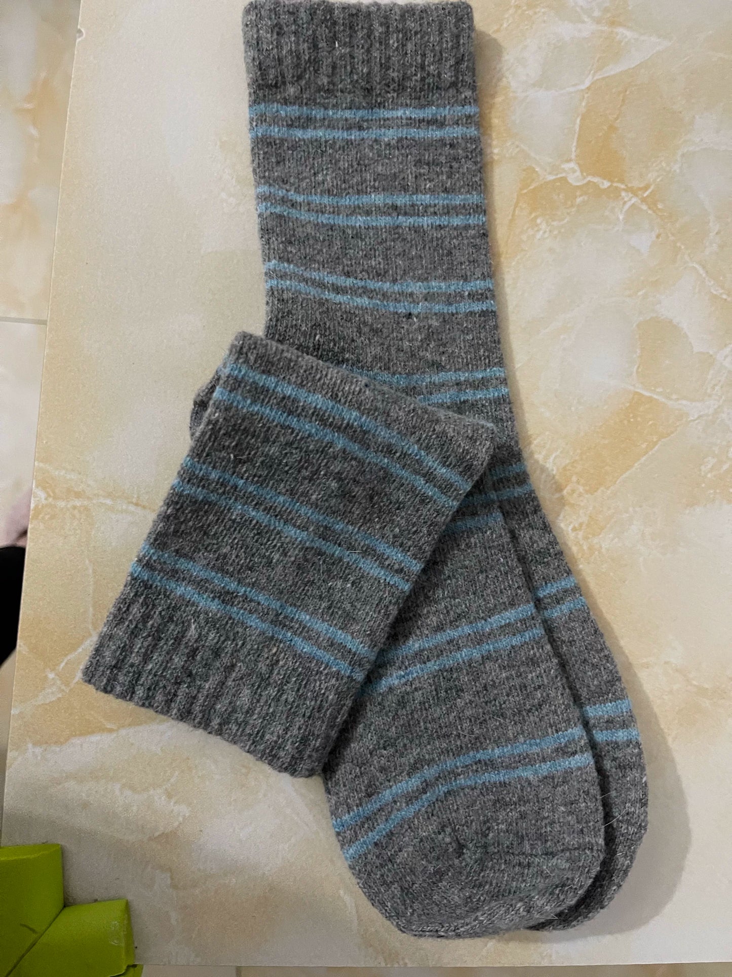 Cozy Wool Striped Crew Socks | Warm Winter Socks for Women