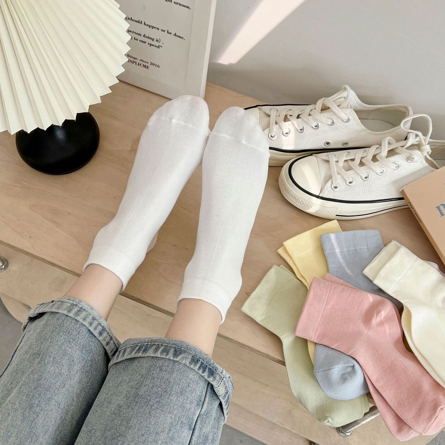 Loose Top Cotton Crew Socks | Maternity Postpartum Socks for Women