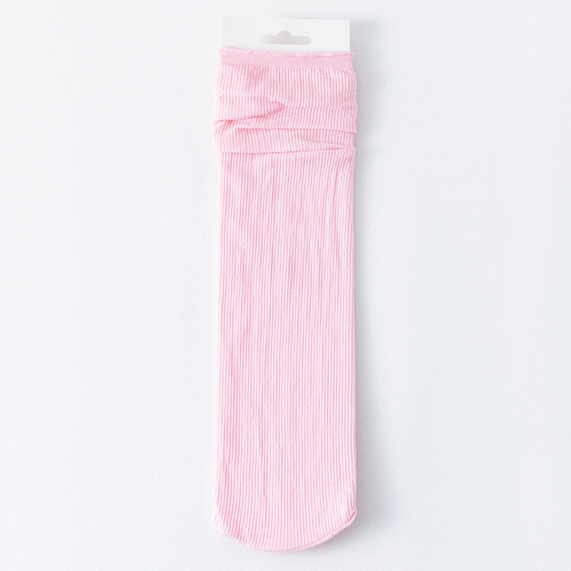 Thin Ice Silk Slouch Crew Socks for Women | Cool Summer Socks