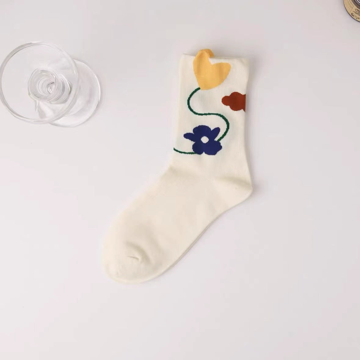 Cute Novelty Crew Socks for Women | Trendy Patterned Cotton Socks