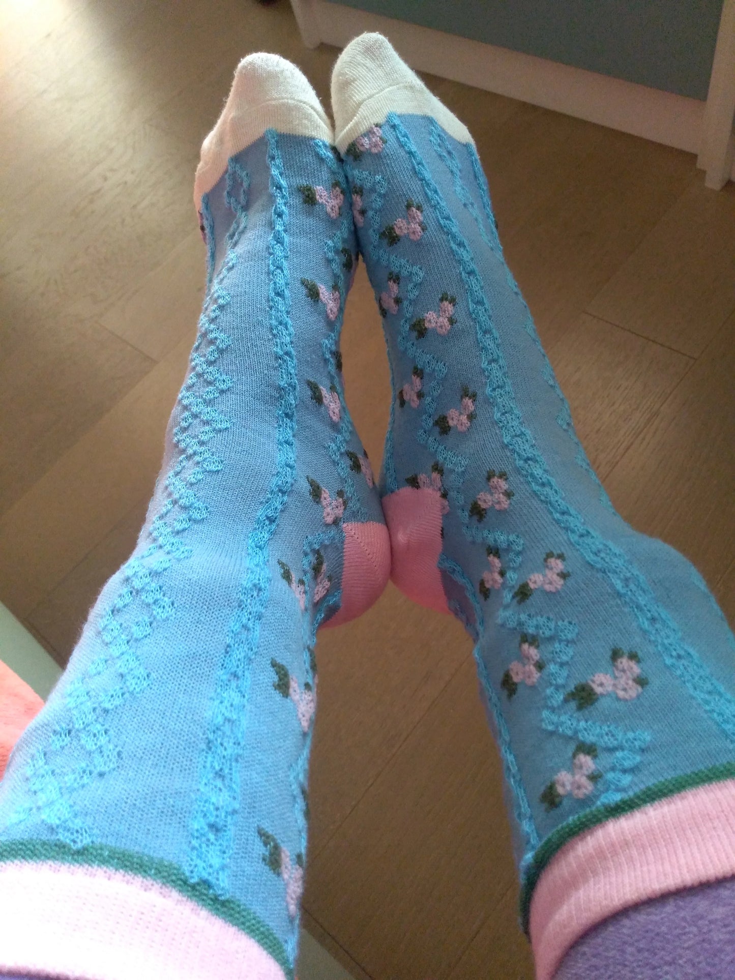 Floral Crew Socks for Women | Soft Cotton Patterned Socks
