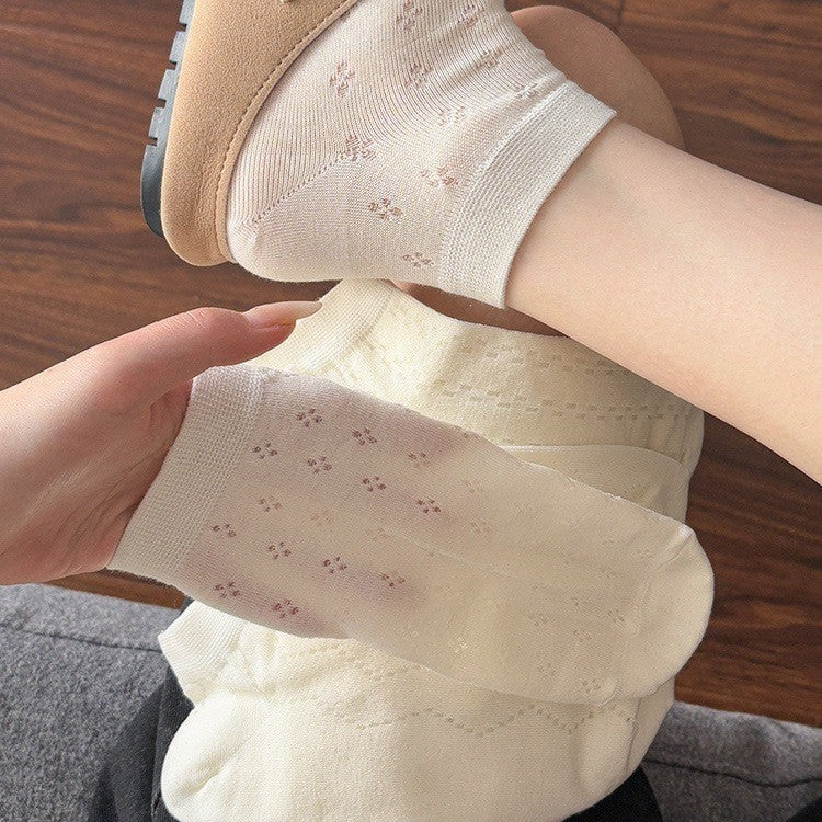 Breathable Mesh Ankle Socks for Women | Summer Balletcore Low Cut