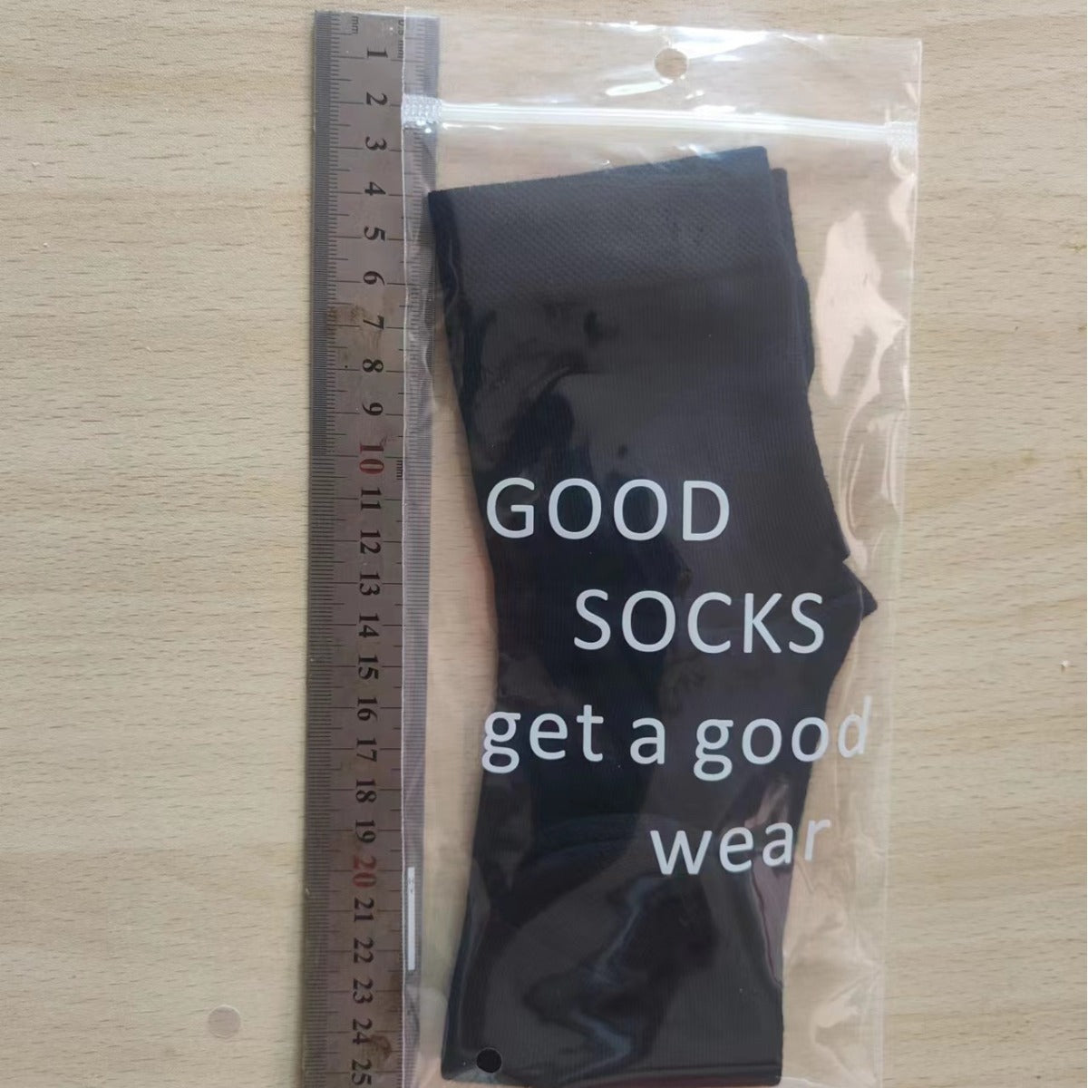 Clear PE Zipper Bags for Single Pair Socks Packaging