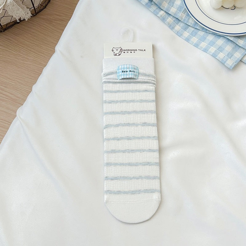 Cotton Crew Socks for Women | Seamless Breathable Fashion Socks