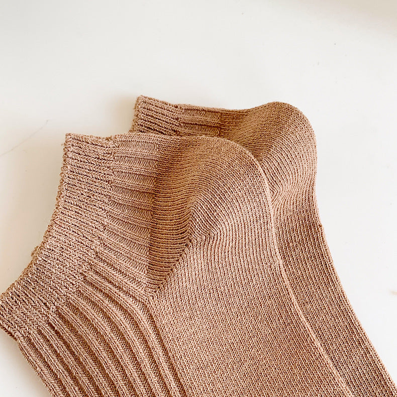 Solid Cotton Ankle Socks for Women | Breathable Everyday Short Socks