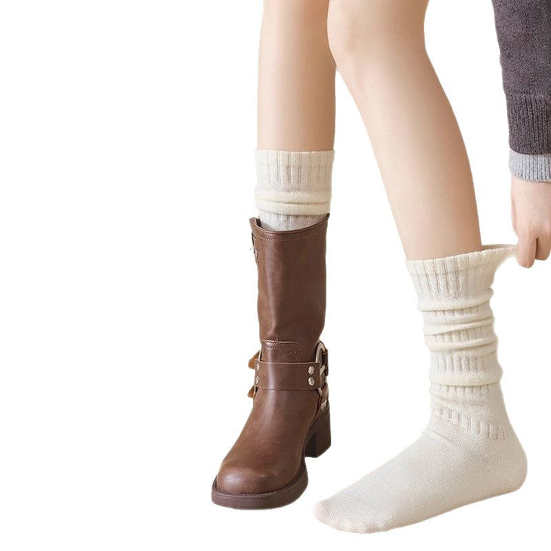 Cozy Slouch Calf Socks for Women | Solid Socks for Boots