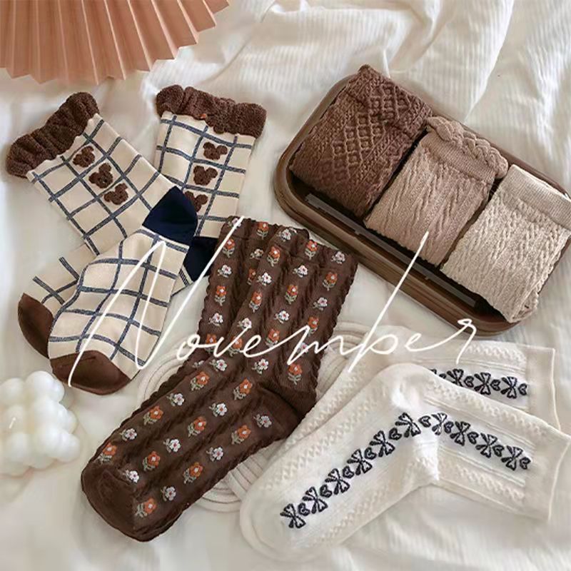Cute Patterned Crew Socks for Women | Cozy Casual Cotton Socks