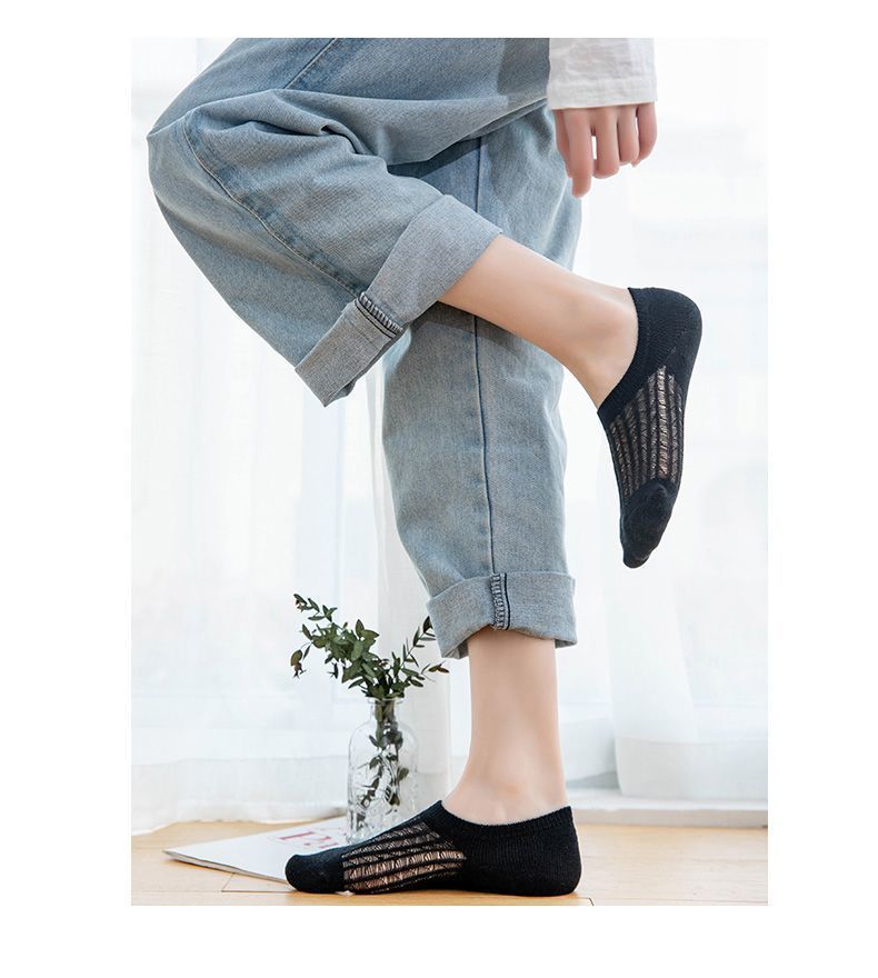 Non-Slip No Show Socks for Women | Breathable Invisible Summer Socks