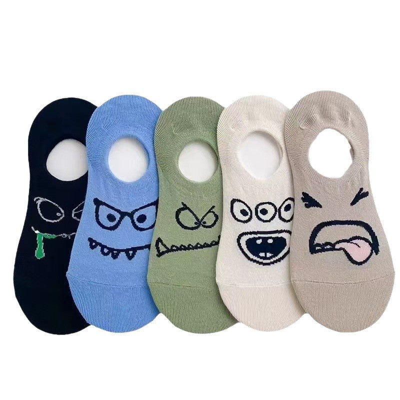 Cute Summer Thin Non Slip No Show Socks for Women