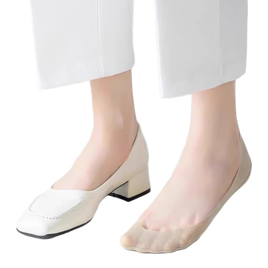 No Show Socks for Women | Non Slip Invisible Low Cut Cotton Socks