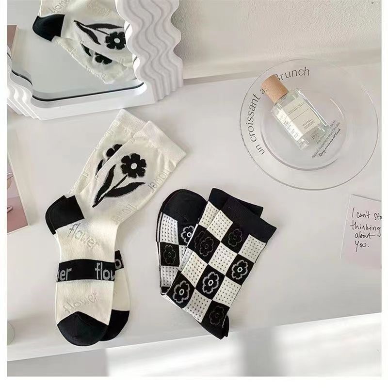 Patterned Crew Socks for Women | Breathable Summer Mesh Socks