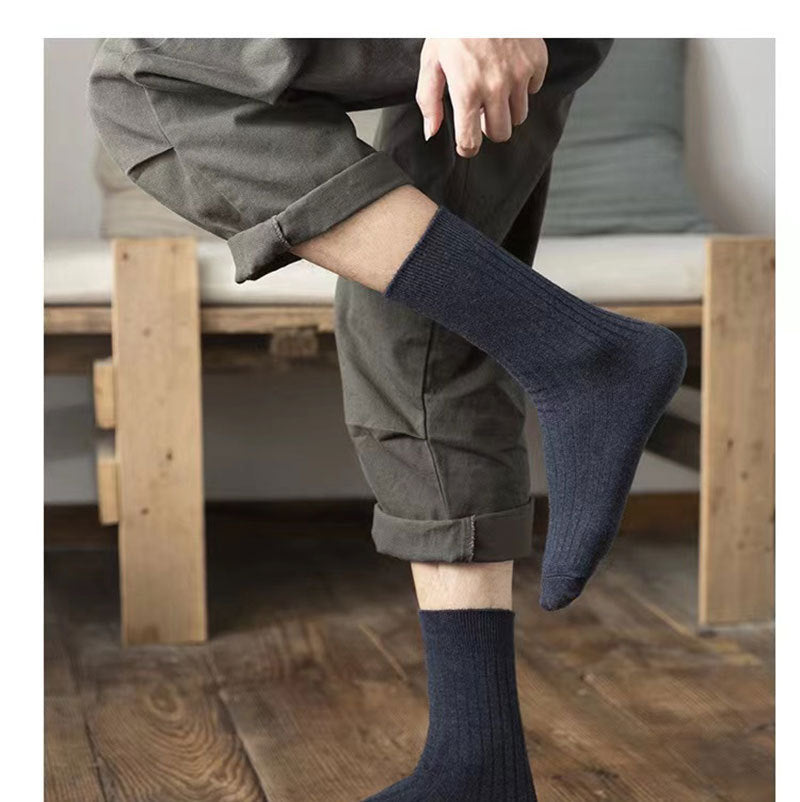 Combed Cotton Crew Socks for Men | Breathable Moisture-Wicking