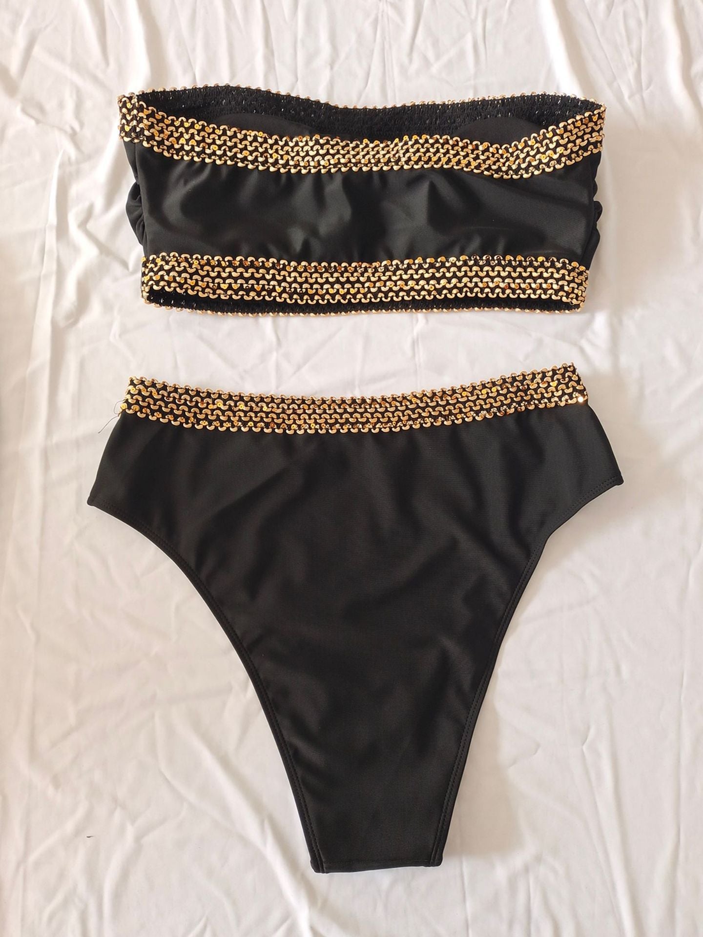 Plus Size Bandeau High-Waist Two-Piece Bikini | Women's Swimwear
