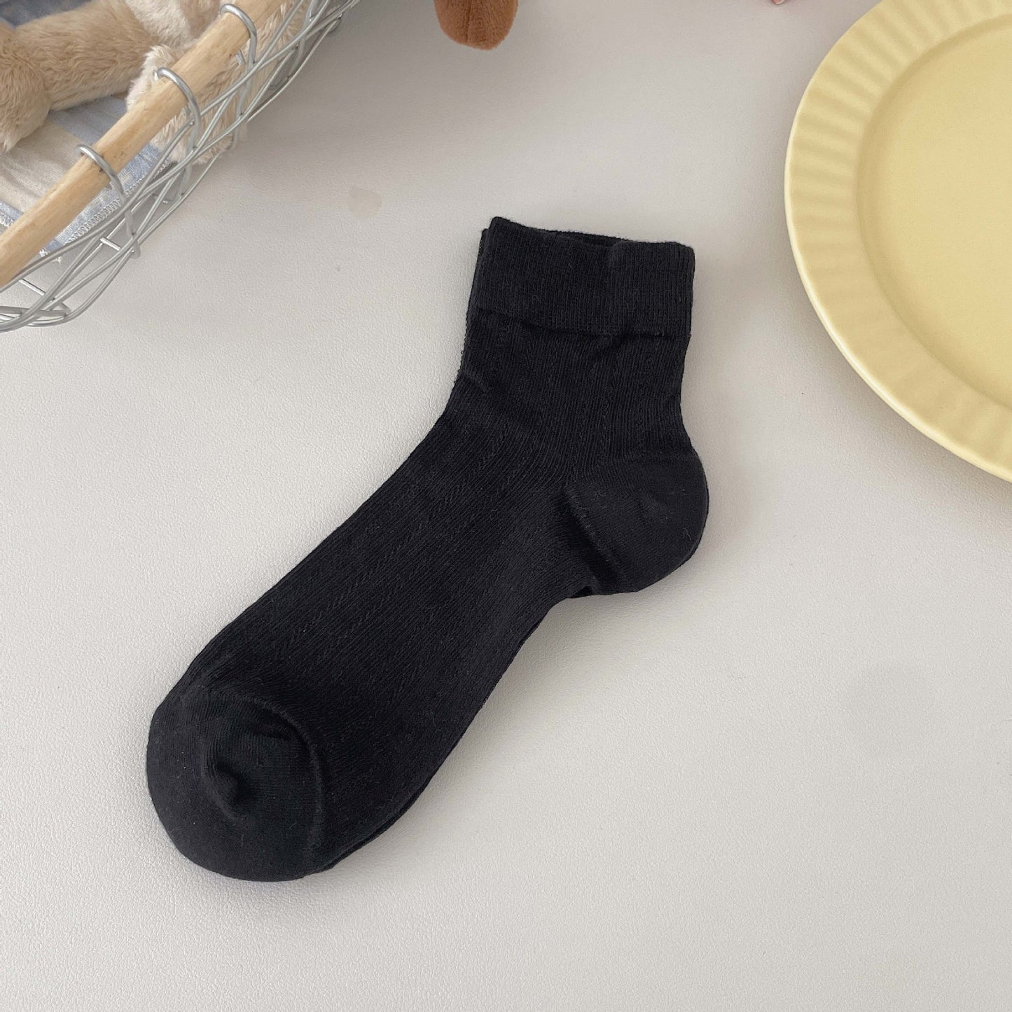 Breathable Mesh Ankle Socks for Women | Solid Ballet Summer Socks