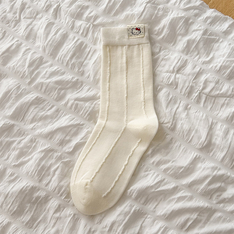 Women's Cotton Hello Kitty Novelty Crew Socks | Seamless